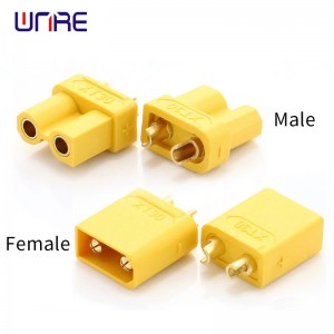 ODM Factory China High Current Battery Connector Xt30 Male Female Connector 2pins 3pins Намінальны ток 15A для робата