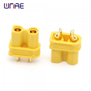 Gold Plating XT30U-F Connector Plug Para sa RC Quadcopter