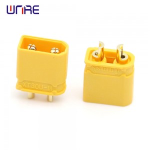 Gold Plating XT30U-M Connector Plug Para sa RC Quadcopter