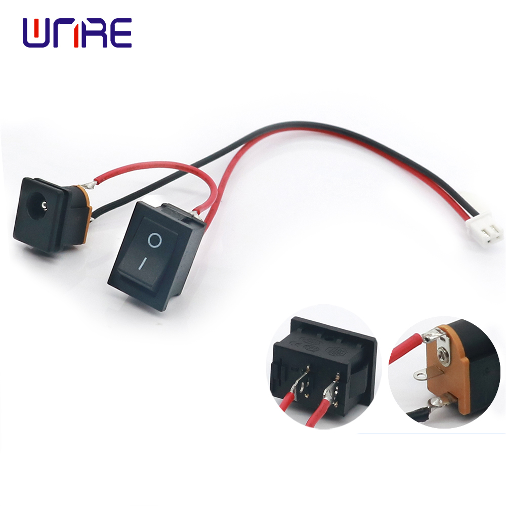 Low price for Momentary Toggle Switch - DC Power Socket Female Jack DC-015 5525 and Rocker Switch KCD1-101 With Cable – Weinuoer
