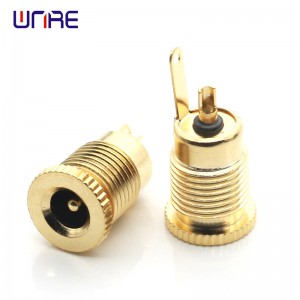 I-Gold Plated 7A DC-099 5.5 x 2.1mm 5.5*2.5 DC Power Female Socket Jack Panel Mount Connector Adapter