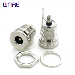 DC-099 Snap In Type 5.5*2.1 5.5×2.5mm DC Power Jack Socket Female Panel Mount Connector Metal