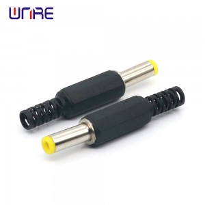 DC Power Connector Adapter DC Power Plug Plastic Handle Yellow Male 5525