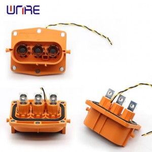 8mm three-core bent plug socket