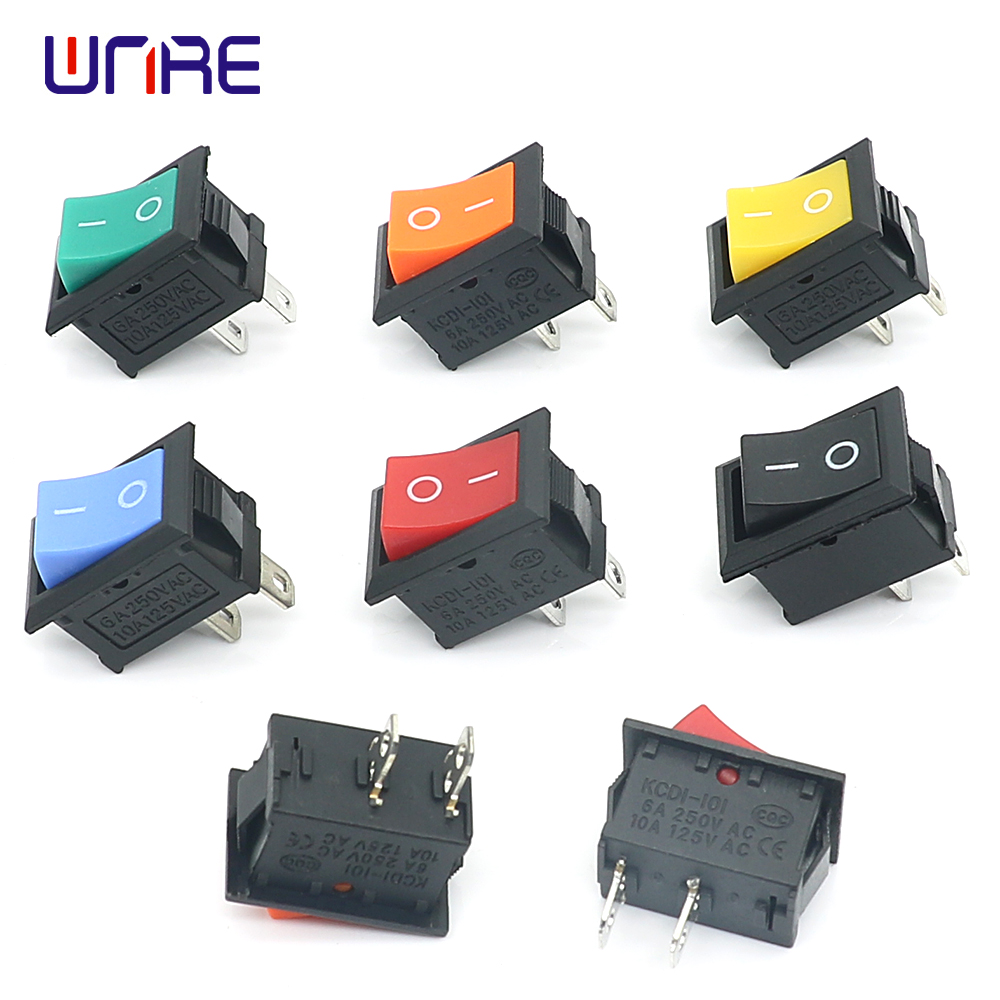 New Fashion Design for Slide Switch - KCD1-101 2 pins on off Snap-in Rocker Switch Mini Switch 21x15mm 6A250VAC 10A 125VAC – Weinuoer
