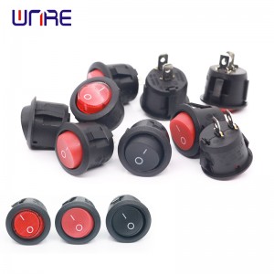 OEM Manufacturer China on-off Mini Round Rocker Switch Dia 20mm