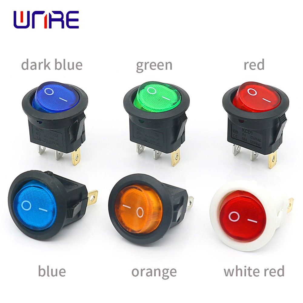 Factory Supply 3 Position Toggle Switch - Factory For China Kcd2 6A 250V/10A 125V 20mm on-off Round Rocker Switch T125 – Weinuoer