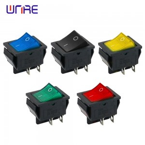KCD4 ເປີດປິດ 4pin/6pin Rocker Switch with Led Light Power Switch 16A 250VAC /20A 125VAC
