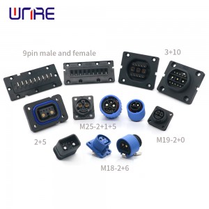 M18 M19 M25 Electric Bike Electromobile Charging Port Female And Male Charging/Discharging Socket Power Plug Connector