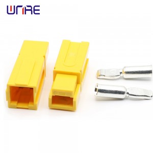 Single-Pole 180A 600V 1/0AWG DC Forklift Power Plug Car Battery Charging Plug High-current Cable Terminals Yellow