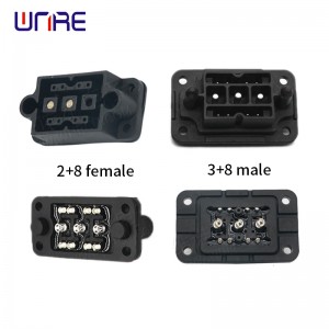 Levitated female 2+8/ male 3+8 High-power xonnector for suspension electric vehicle