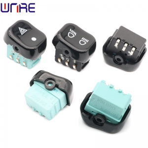 Fault warning button switch electric vehicle double flash emergency lights self-locking button switch