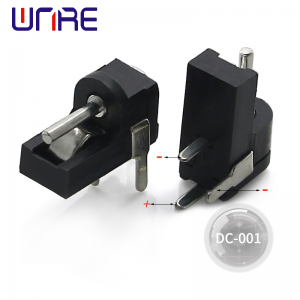 DC-001 Conector hembra de toma de alimentación DC horizontal