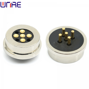 5pin 360°circular connector pogopin strong magnetic connector