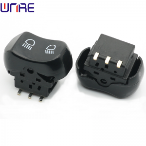 The electric vehicle button headlamp far and near switches two gears boat type switch