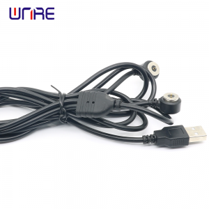 2 In 1 Connector Magnetic Cable Male 10mm Magnetic USB Cable 1.4m