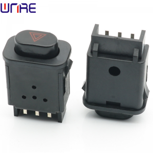 Electric vehicle signal warning lamp danger alarm self-reset button switch