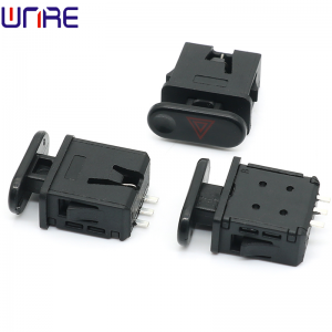 Danger alarm double-flash tripod self-locking button switch electric vehicle switch accessories button
