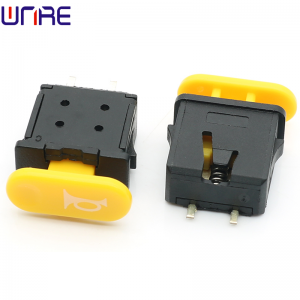 Electric scooter lock-free two-foot self-reset horn modified button switch